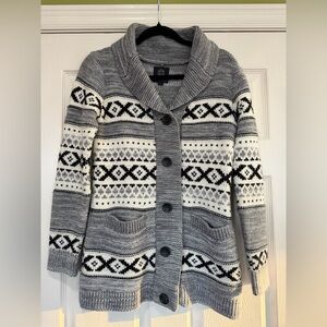Sansara Fair Isle Wool Blend Cardigan